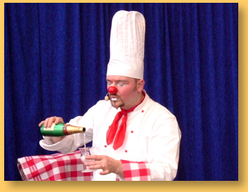spectacle clown chef coq